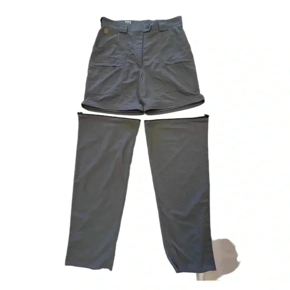 Tilley Grey Nylon Convertible Pants Cargo Shorts  Size 12 - Picture 2 of 10